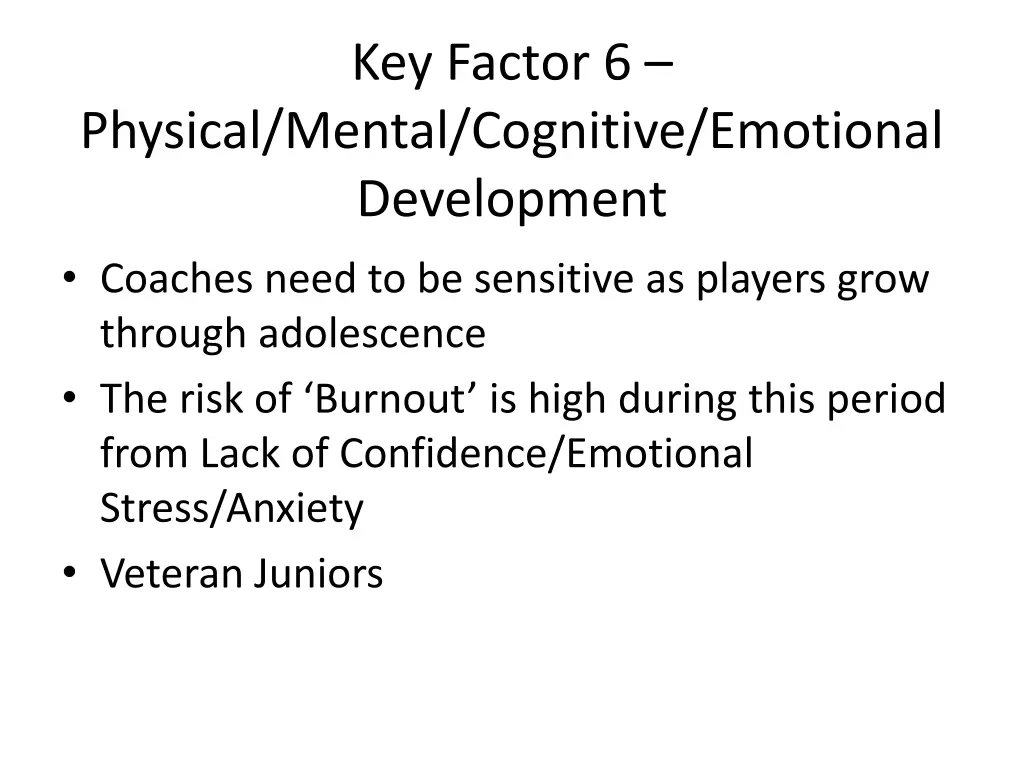 key factor 6