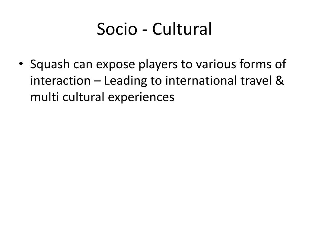 socio cultural