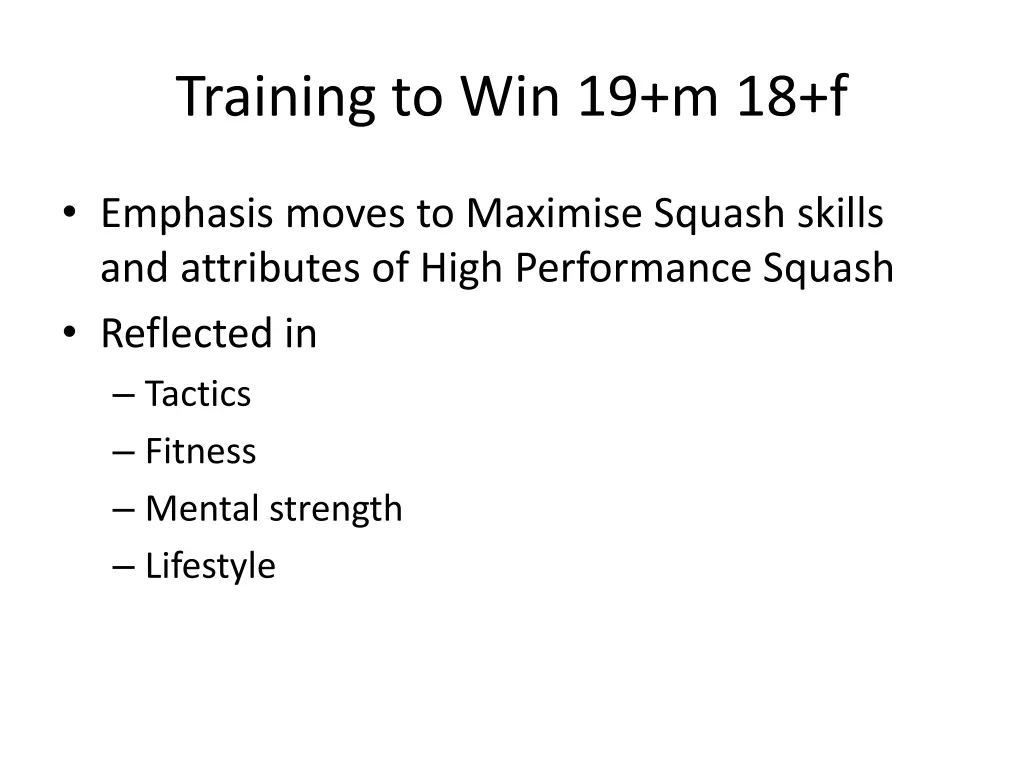 training to win 19 m 18 f