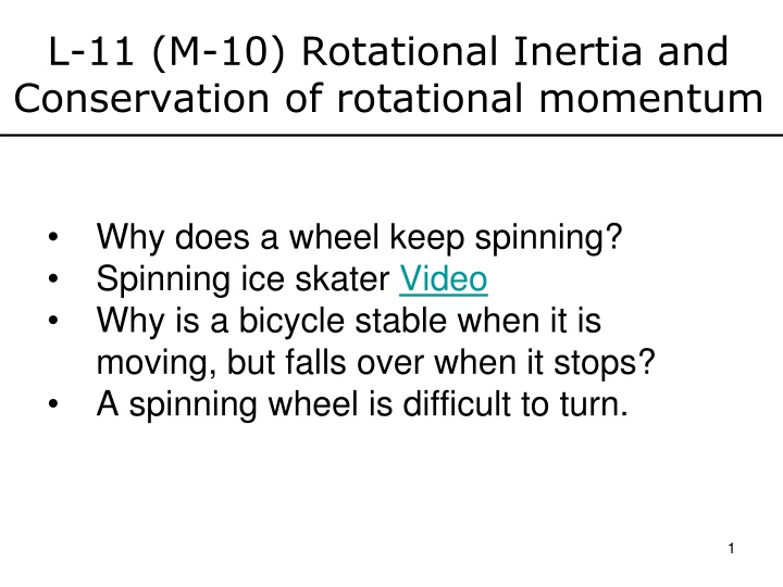 l 11 m 10 rotational inertia and conservation