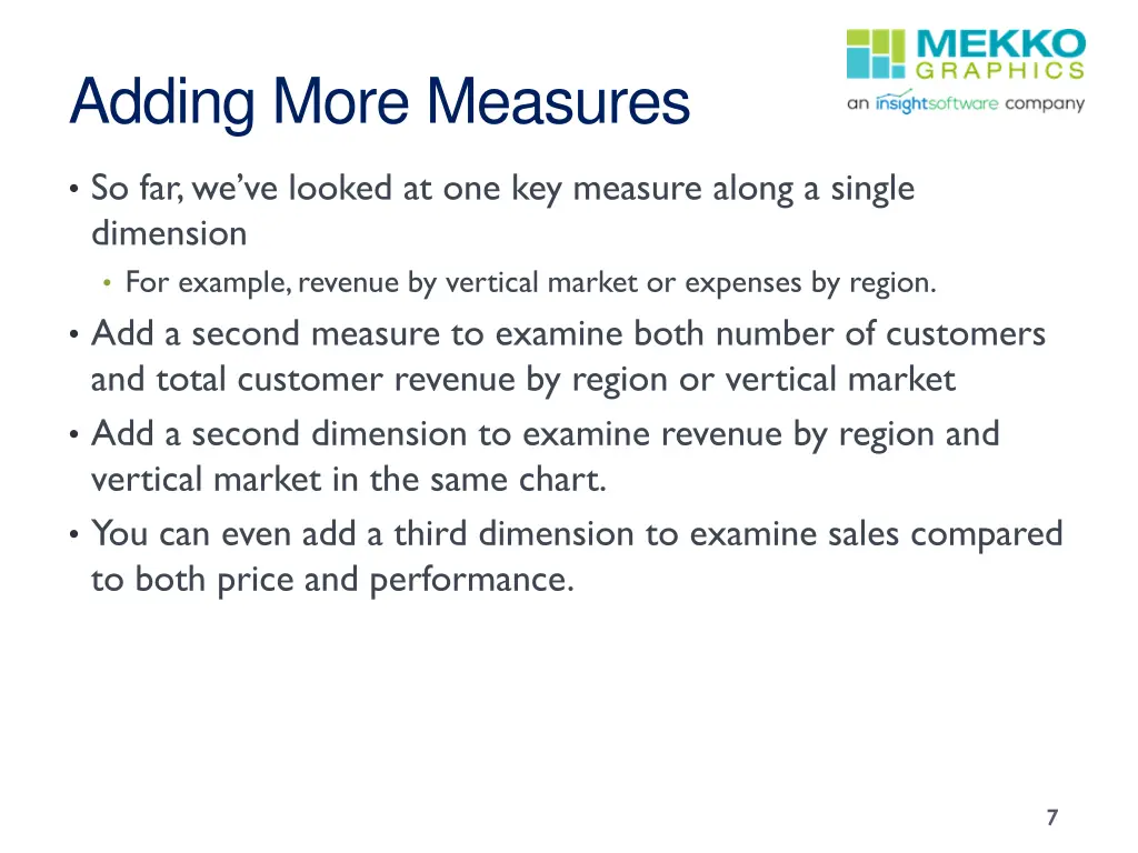 adding more measures