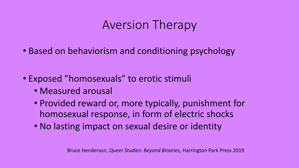 aversion therapy