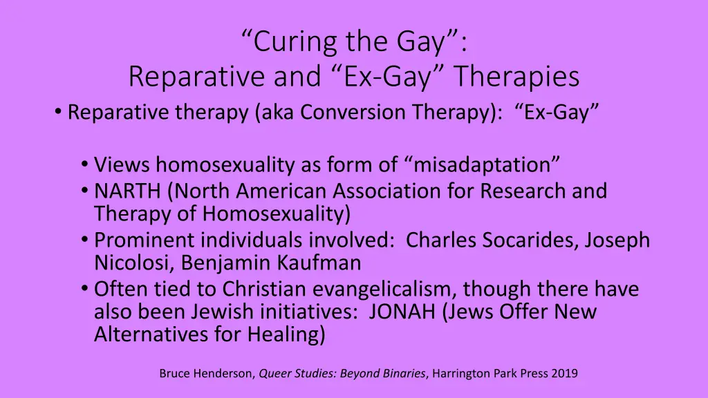 curing the gay reparative and ex gay therapies