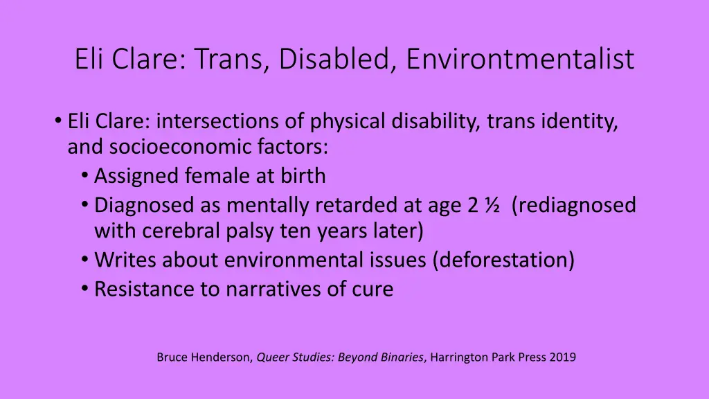 eli clare trans disabled environtmentalist