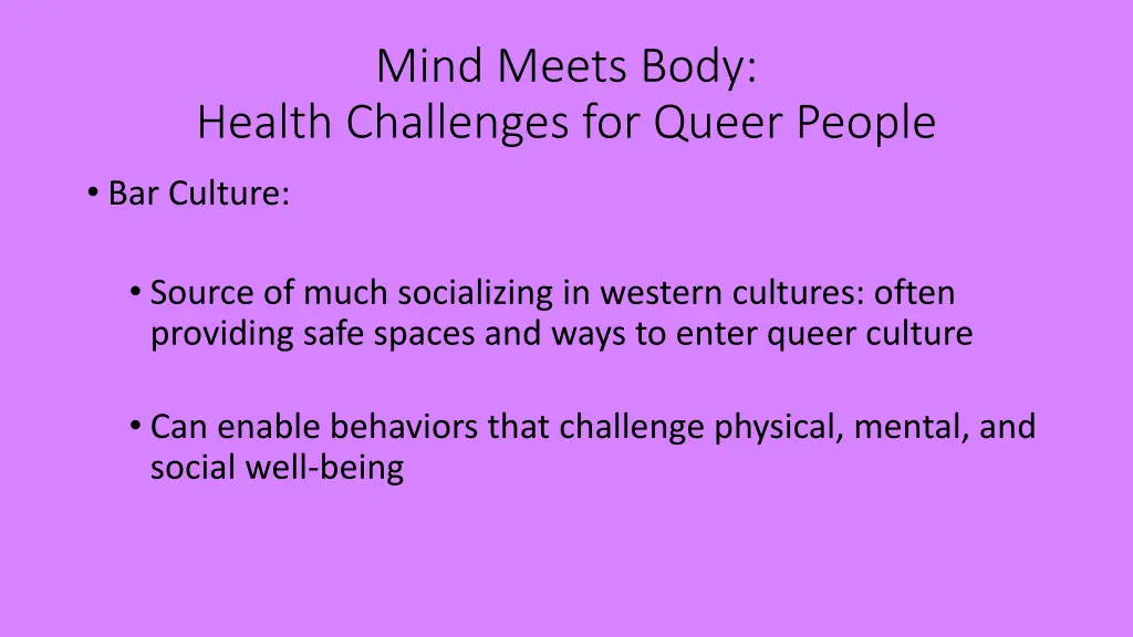 mind meets body health challenges for queer people