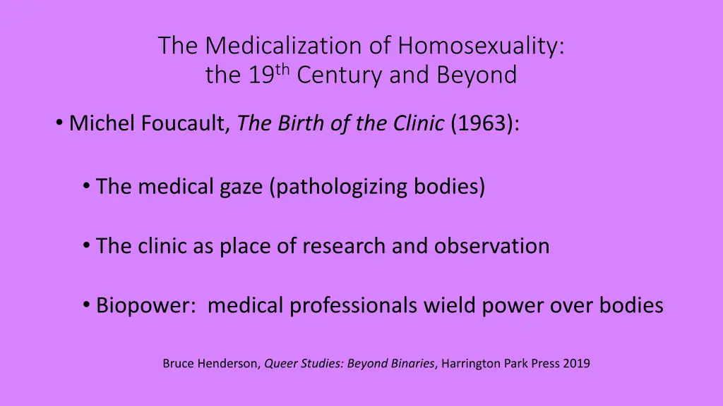 the medicalization of homosexuality