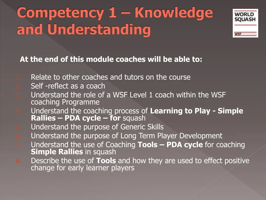 competency 1 knowledge and understanding