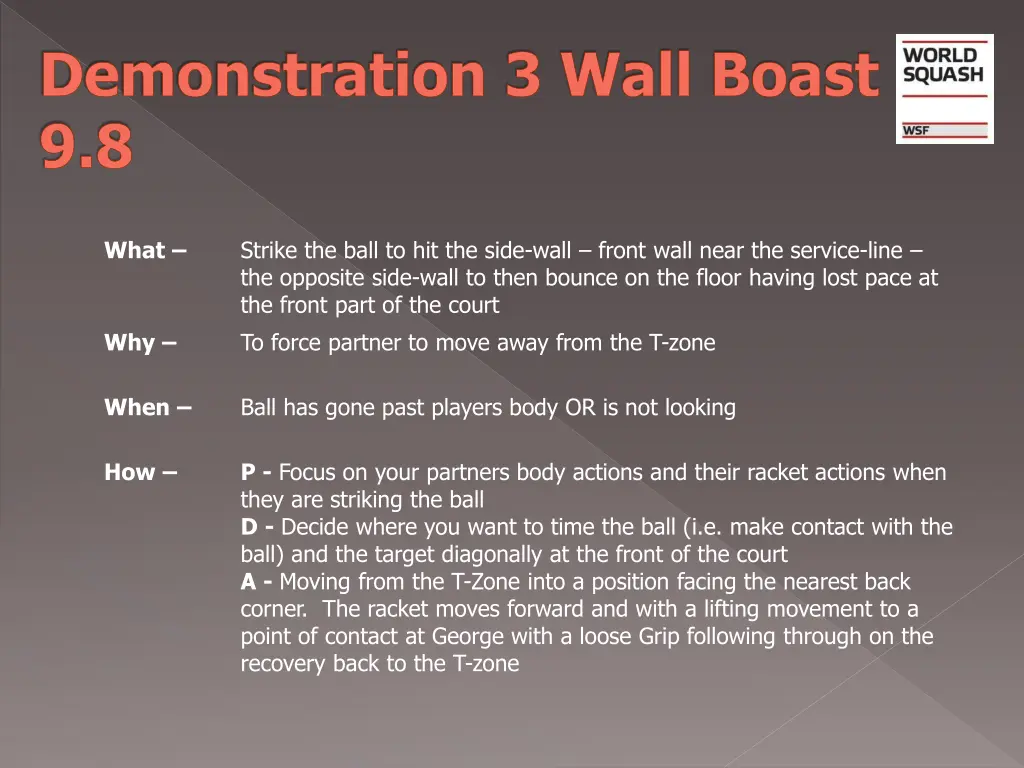 demonstration 3 wall boast 9 8