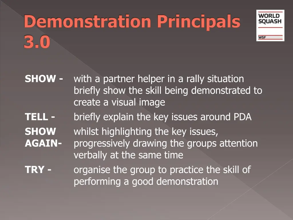 demonstration principals 3 0