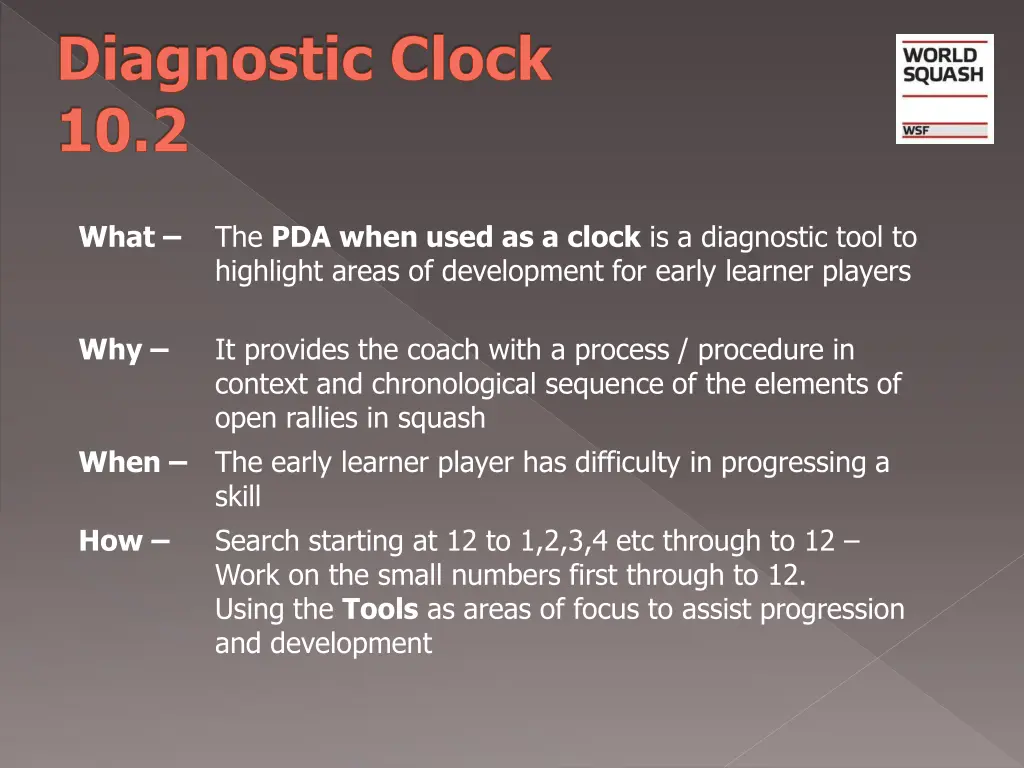 diagnostic clock 10 2