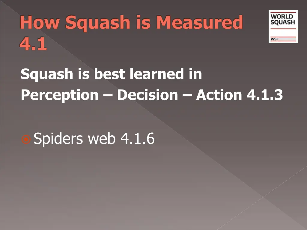 how squash is measured 4 1