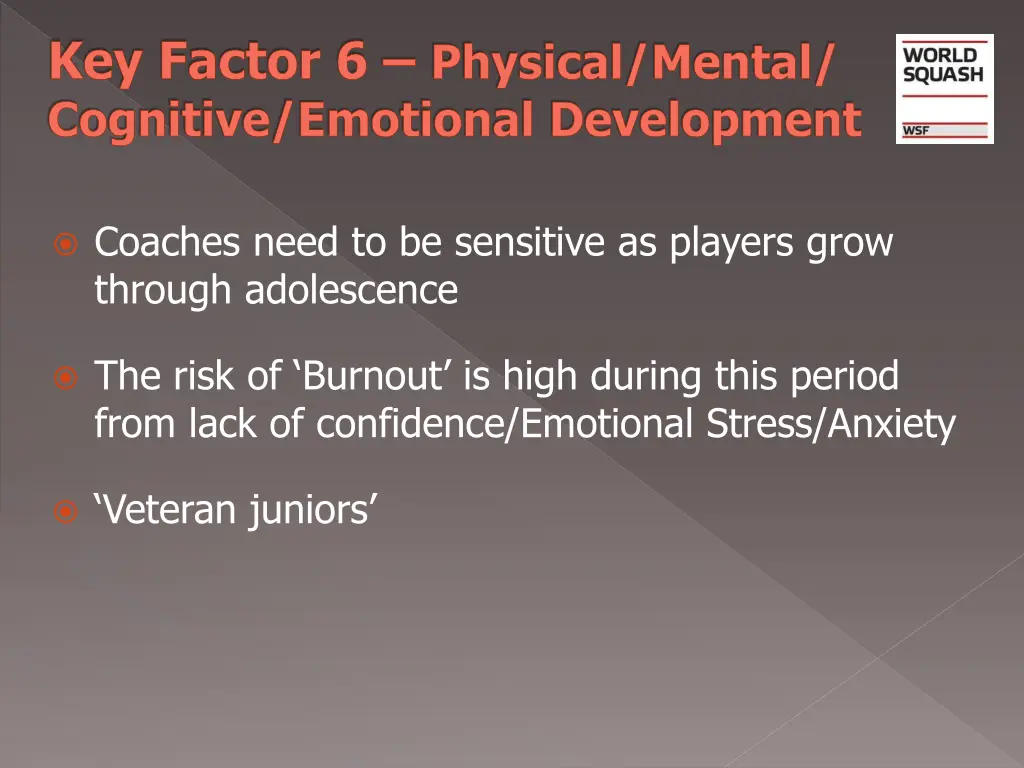 key factor 6 physical mental cognitive emotional