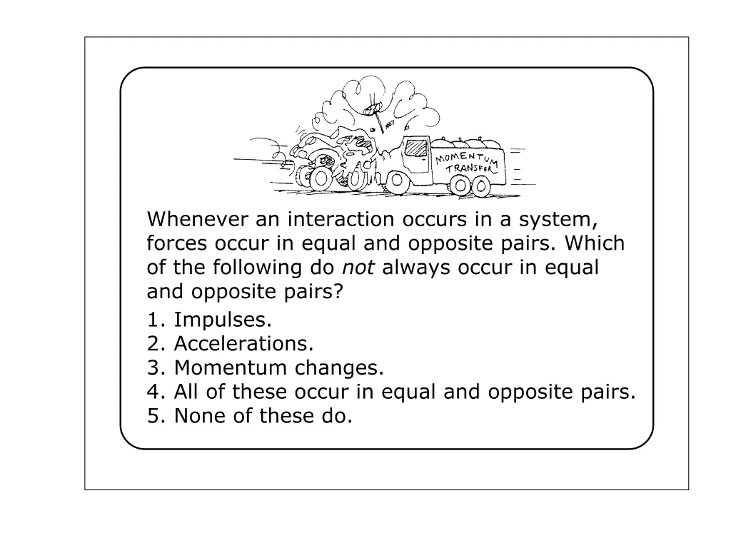 whenever an interaction occurs in a system forces