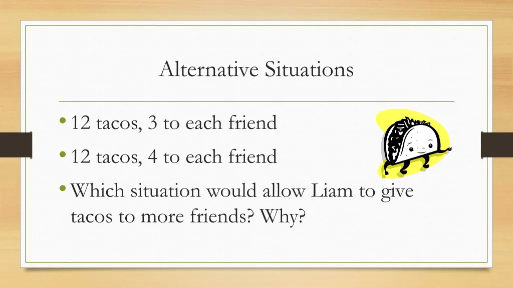 alternative situations