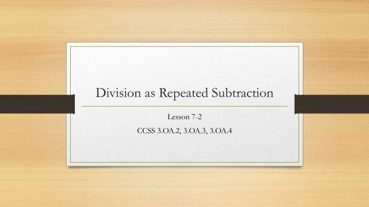 division as repeated subtraction