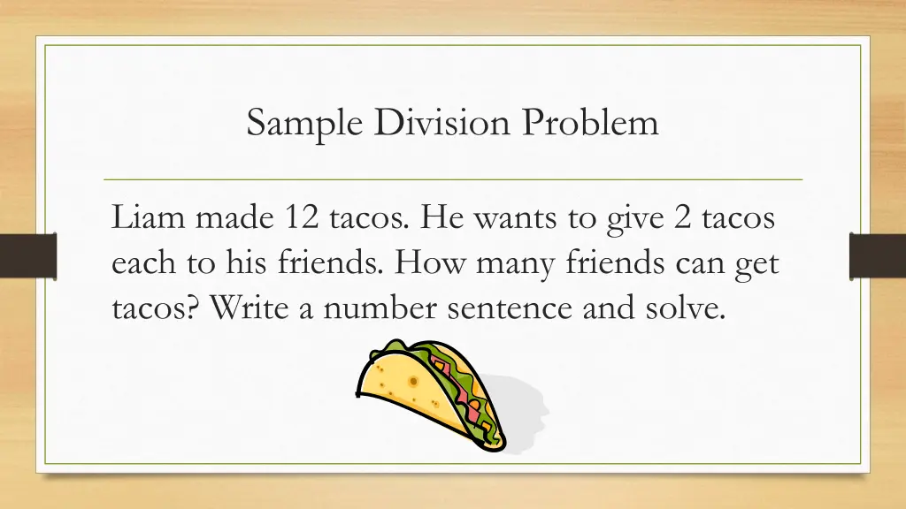 sample division problem