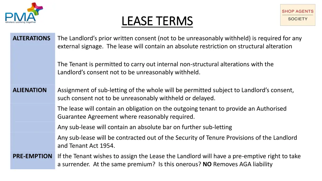 lease terms lease terms 1