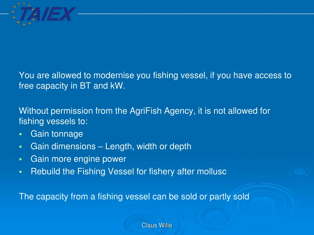 you are allowed to modernise you fishing vessel