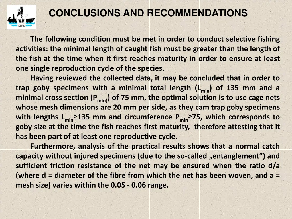 conclusions and recommendations