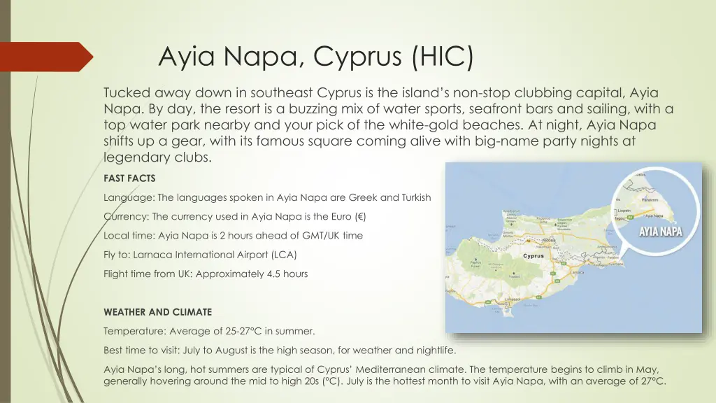 ayia napa cyprus hic