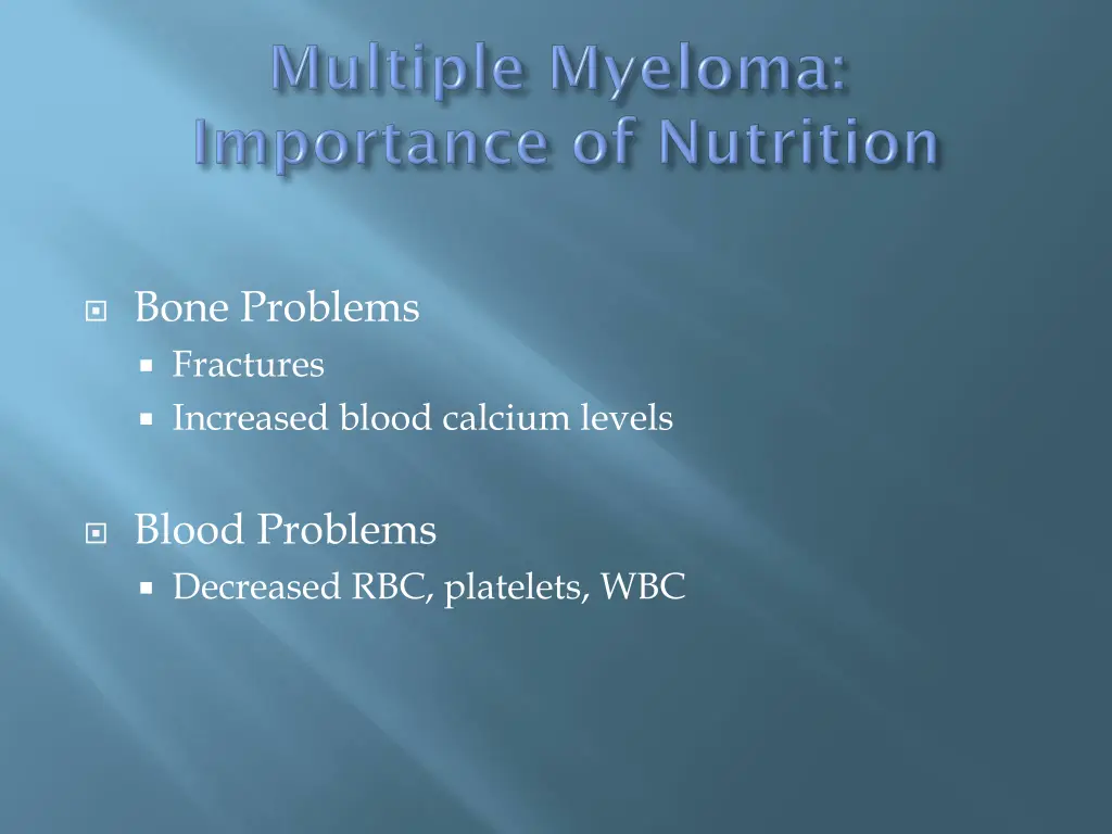 bone problems fractures increased blood calcium