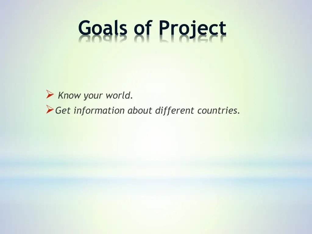 goals of project