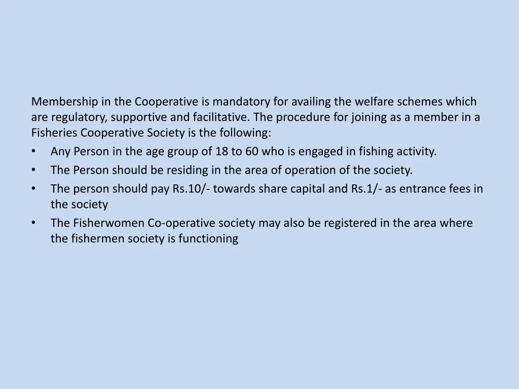 membership in the cooperative is mandatory