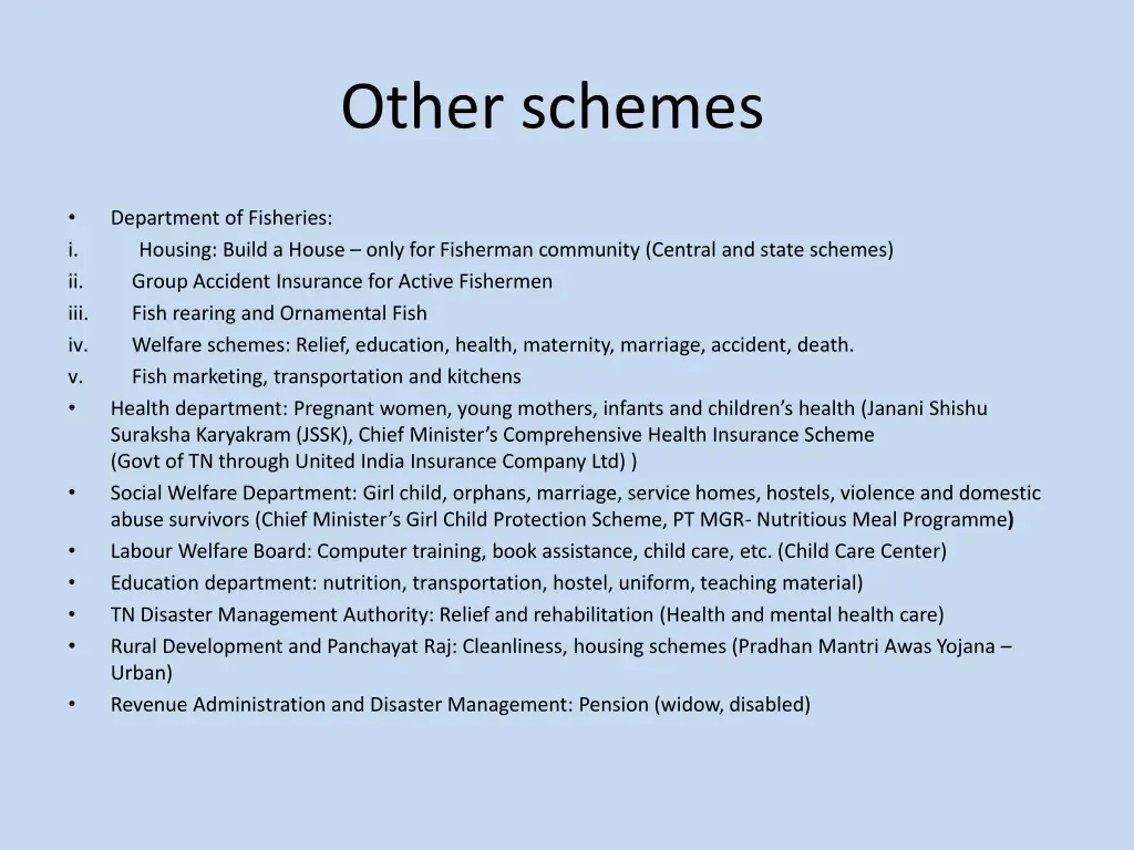 other schemes