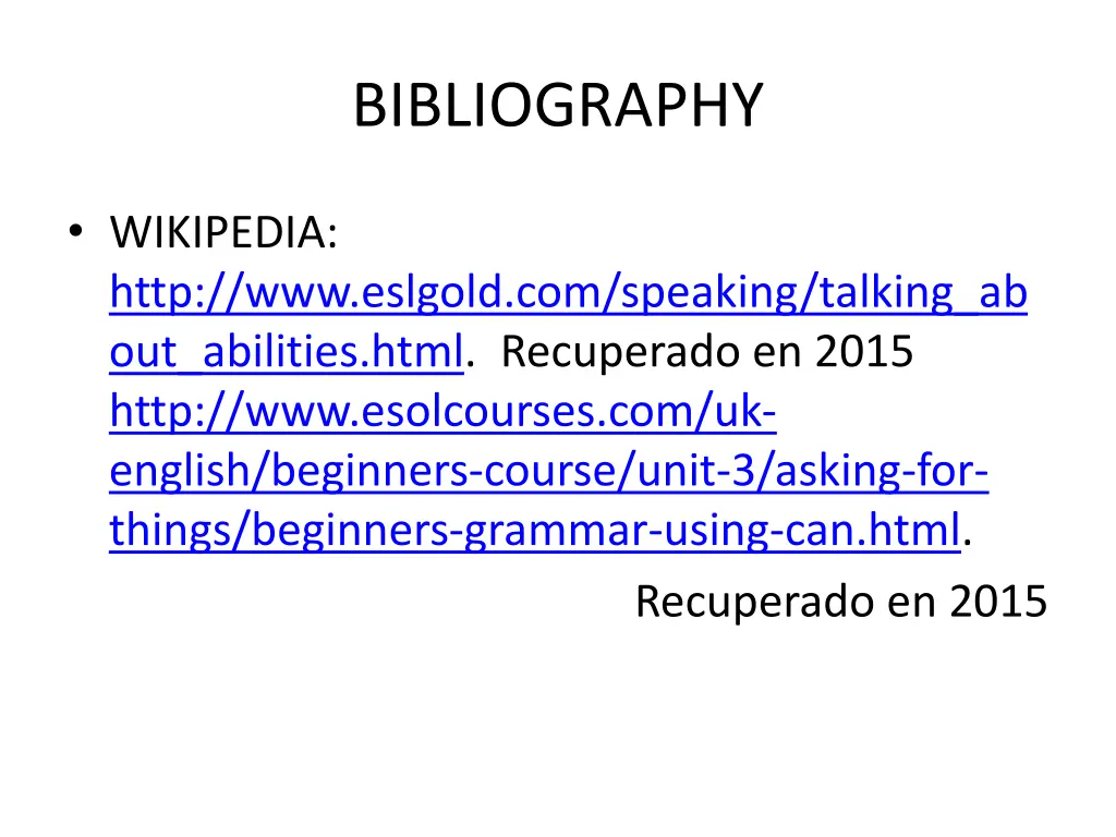 bibliography