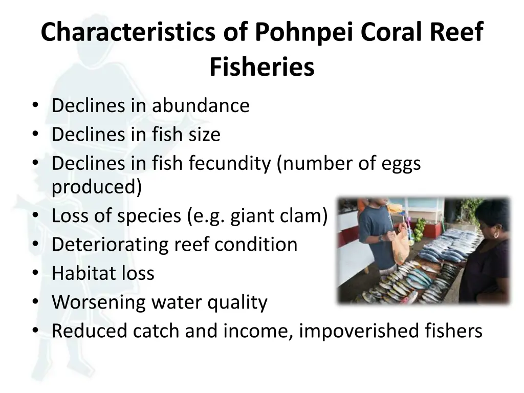 characteristics of pohnpei coral reef fisheries