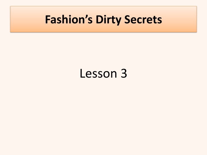 fashion s dirty secrets