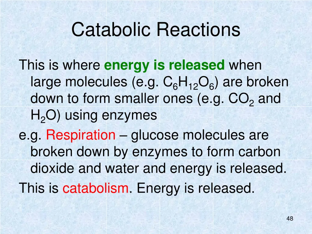 catabolic reactions