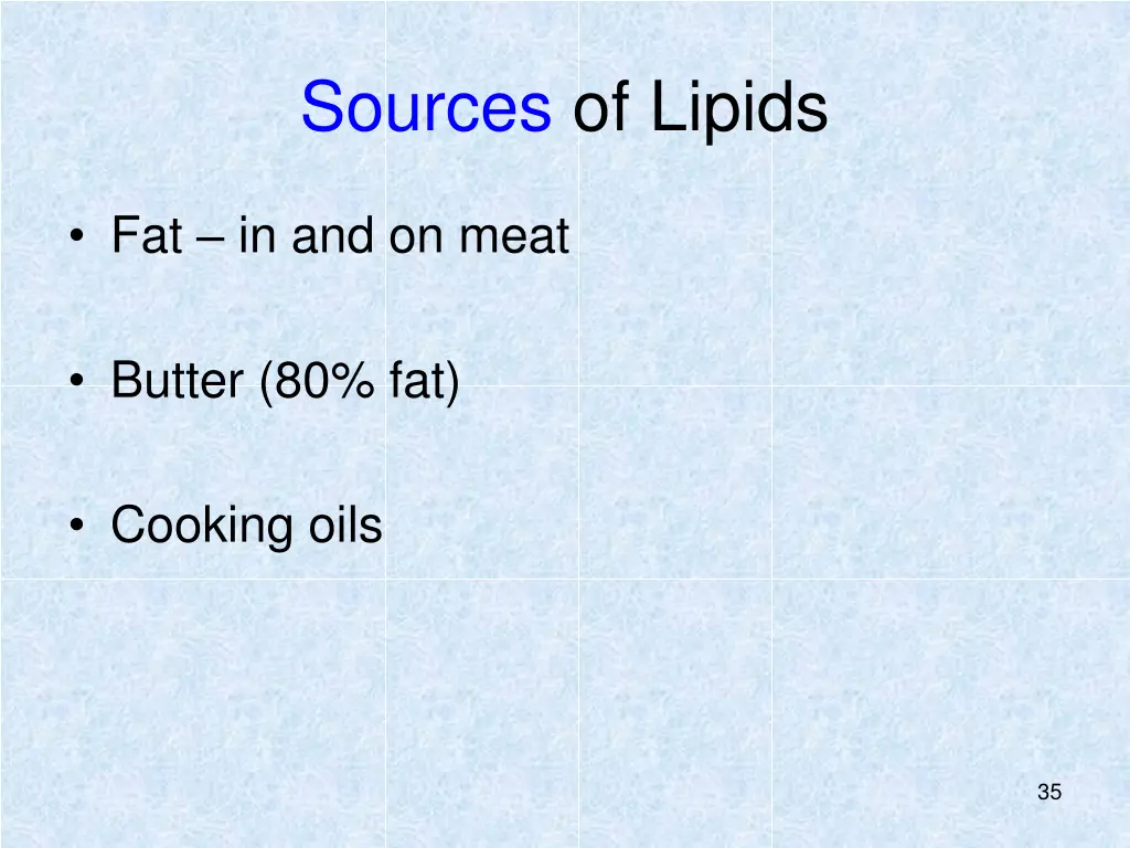 sources of lipids