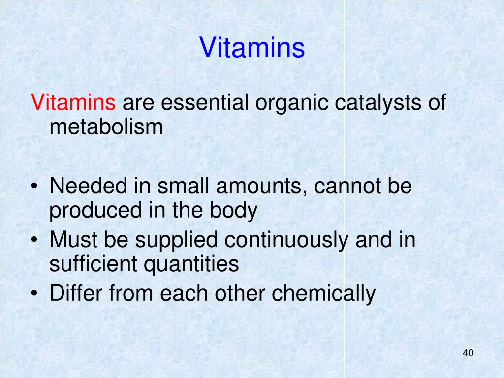 vitamins