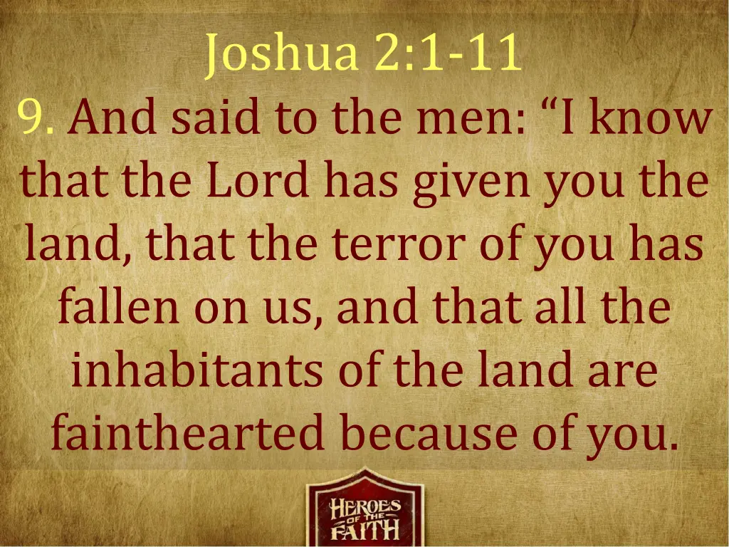 joshua 2 1 11 9