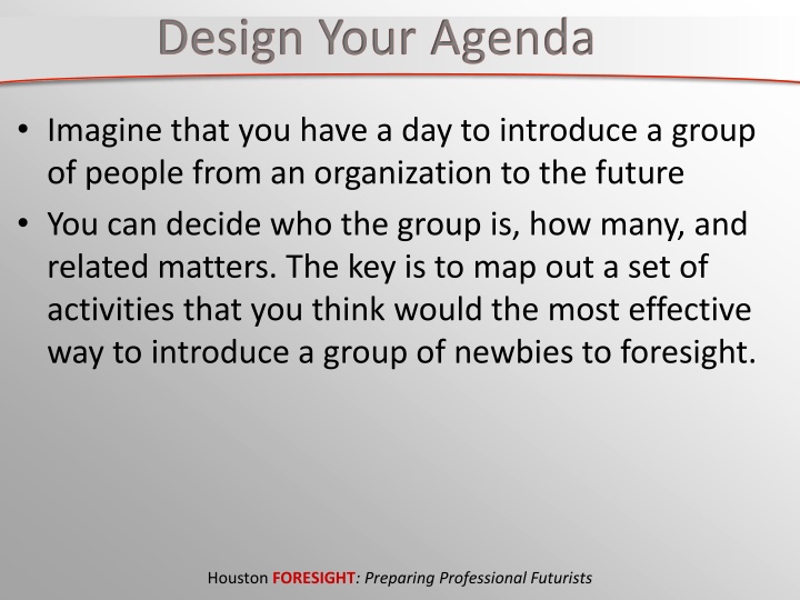 design your agenda