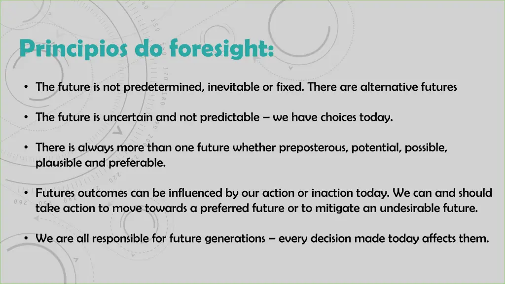 principios do foresight