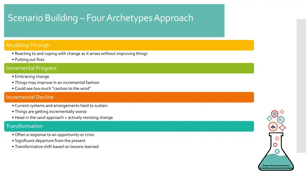 scenario building four archetypes approach