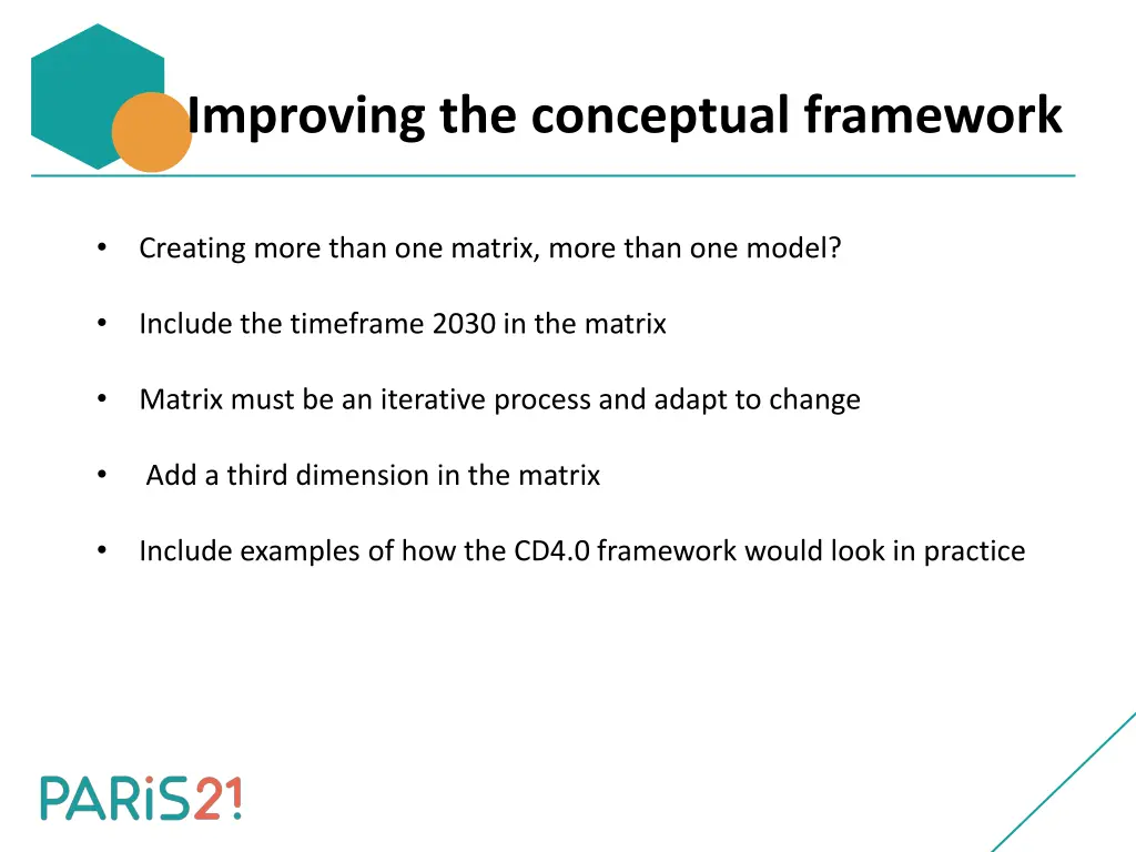 improving the conceptual framework