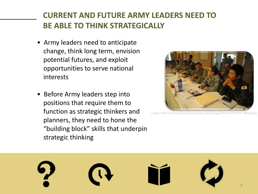 current and future army leaders need to be able