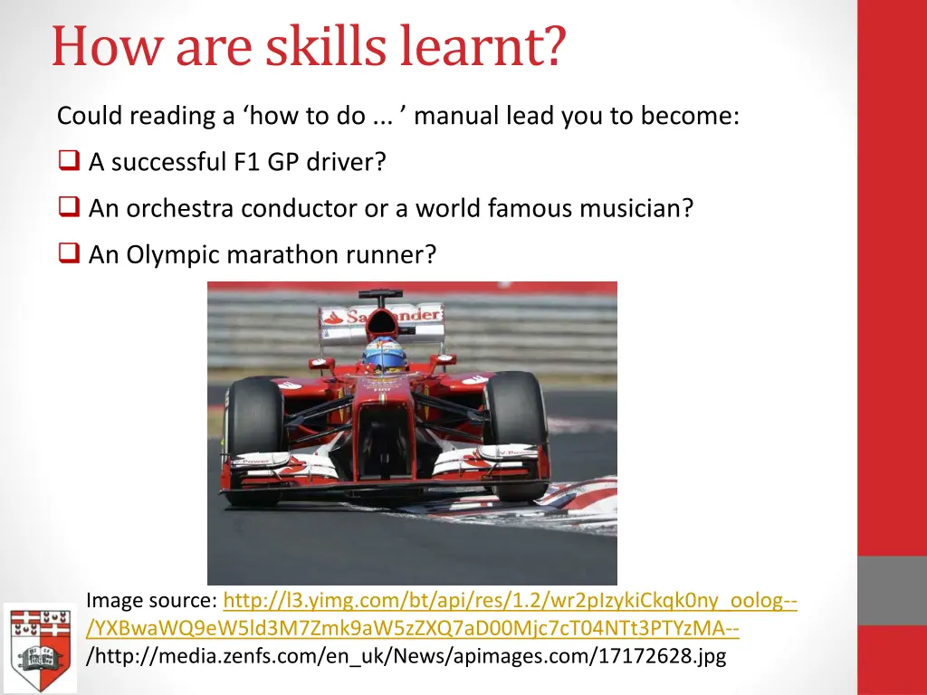 how are skills learnt 1