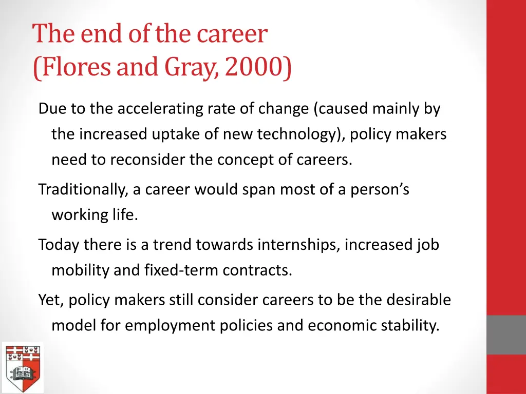 the end of the career flores and gray 2000