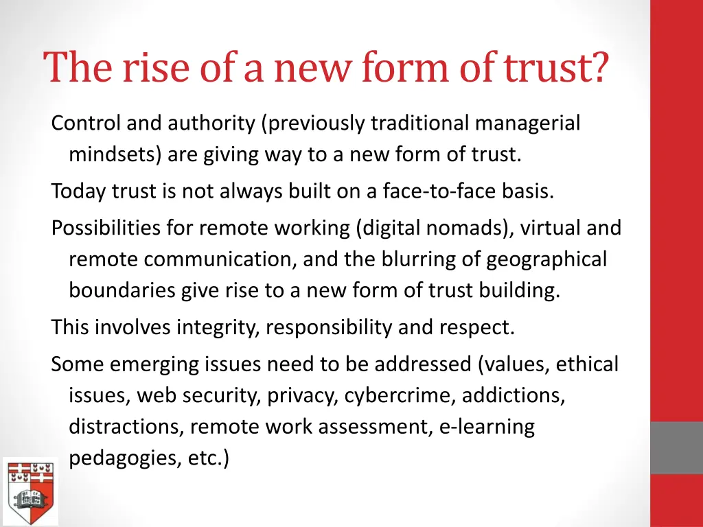 the rise of a new form of trust