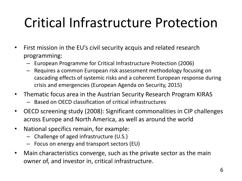 critical infrastructure protection