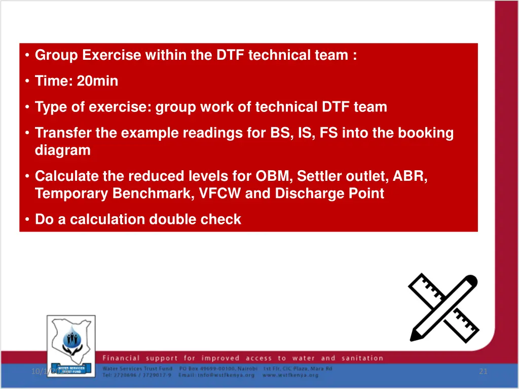 group exercise within the dtf technical team