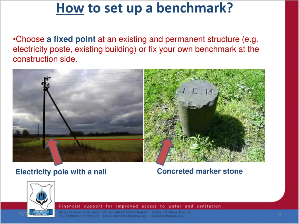 how to set up a benchmark