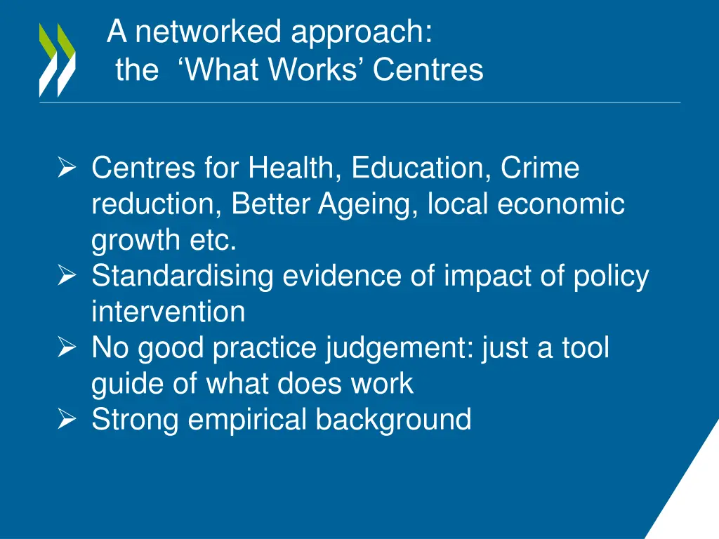 a networked approach the what works centres