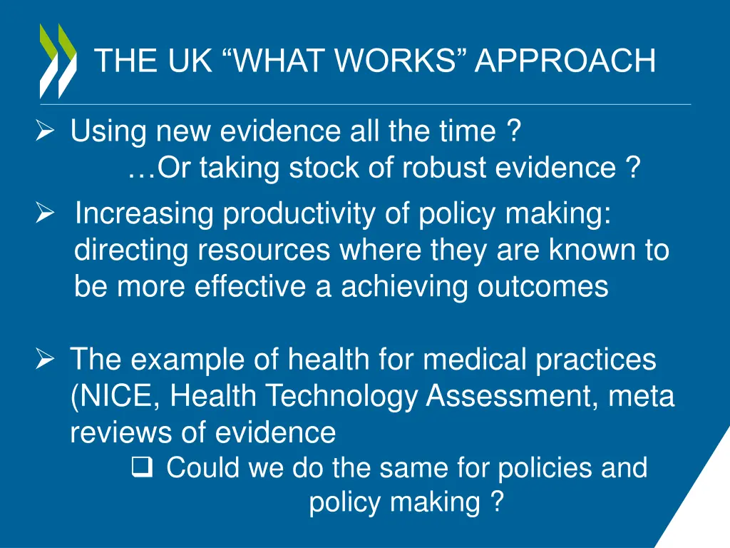 the uk what works approach