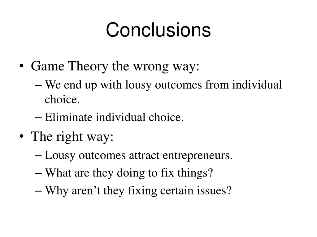 conclusions