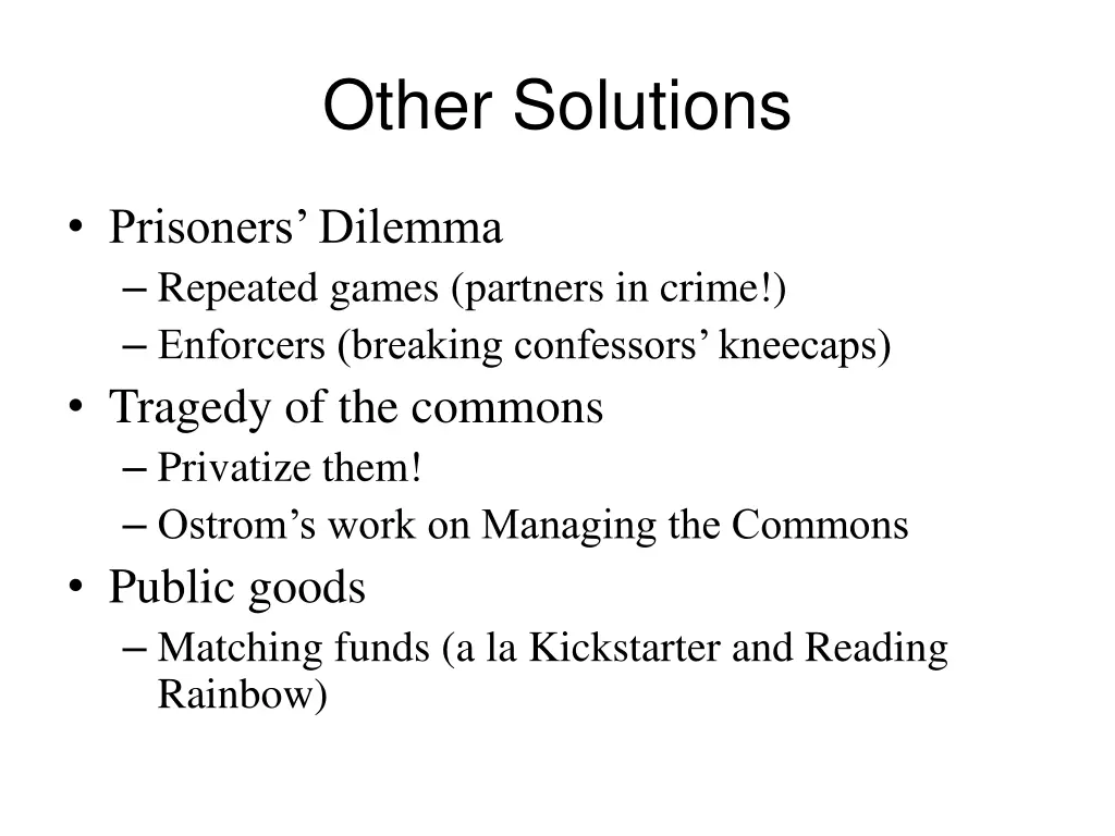 other solutions